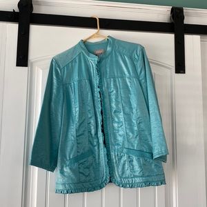 Chico’s teal dress jacket